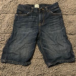 Children’s place size 8 boy blue jean shorts- no rips, no tears, dark blue Jean